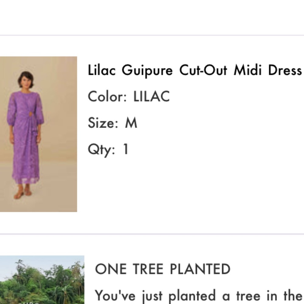 Farm Rio cut out lilac midi dress